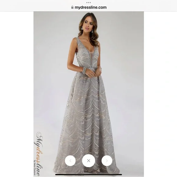 LARA | Dresses | Lara 2967 Evening From Gown Gray And Multi Size 2 |  Poshmark